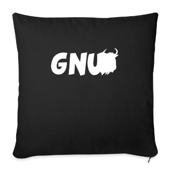 Wildebeest Antelope Africa Animal Lovers - Sofa pillowcase 17,3'' x 17,3'' (45 x 45 cm) - black - Front