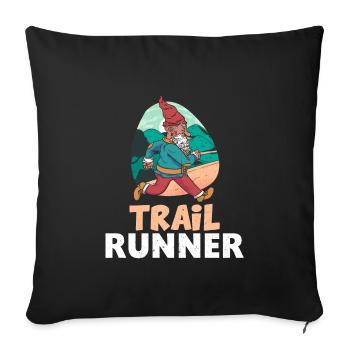TrailRunning Trailrunner Dwarf Runner Athletes - Sofa pillowcase 17,3'' x 17,3'' (45 x 45 cm) - black - Front
