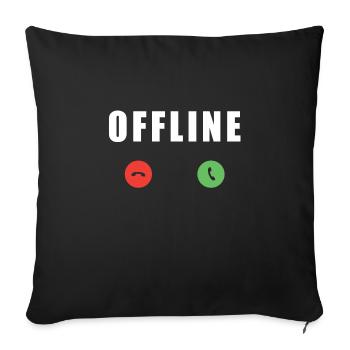 Connexion Internet sans signal de réception hors ligne - Housse de coussin décorative 45 x 45 cm - noir - Devant