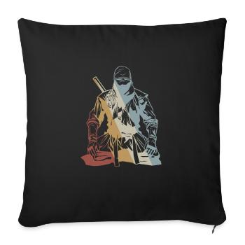 Ninja Retro Style Vintage - Sofakissenbezug 45 x 45 cm - Schwarz - Vorne