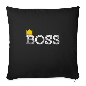 Boss König Superviseur Manager Collègue de travail - Housse de coussin décorative 45 x 45 cm - noir - Devant