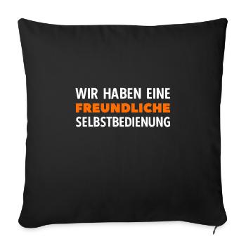 WItziger Spruch mit viel Humor und Sarkasmus - Sofakissenbezug 45 x 45 cm - Schwarz - Vorne