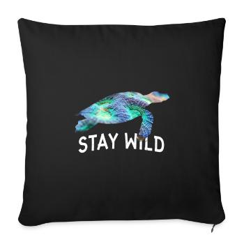 Wildlife Animal Welfare Ocean Underwater World - Sofa pillowcase 17,3'' x 17,3'' (45 x 45 cm) - black - Front