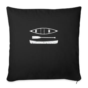 Kayak Rowing Boat Water Sports Paddle Boat - Sofa pillowcase 17,3'' x 17,3'' (45 x 45 cm) - black - Front