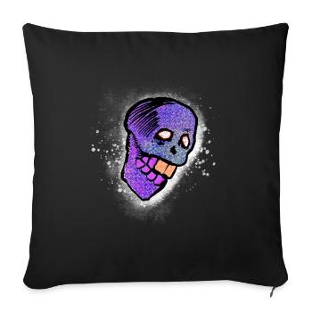 Thug Calavera - Sofa pillowcase 17,3'' x 17,3'' (45 x 45 cm) - black - Front