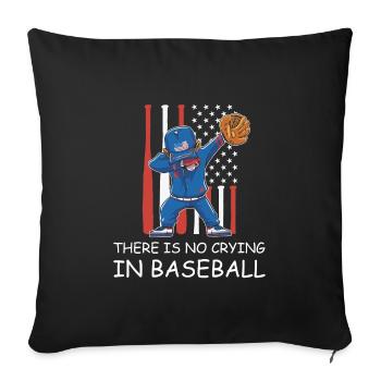 Baseball Dubbing USA Witziger Spruch Fänger - Sofakissenbezug 45 x 45 cm - Schwarz - Vorne