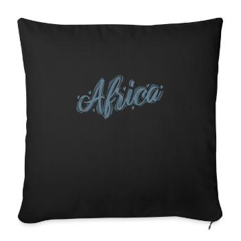 Afrika Kontinent Land Karte Erde - Sofakissenbezug 45 x 45 cm - Schwarz - Vorne