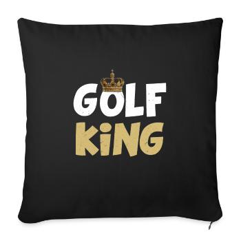 Golf King King Golfing Golfer Sport - Sofa pillowcase 17,3'' x 17,3'' (45 x 45 cm) - black - Front