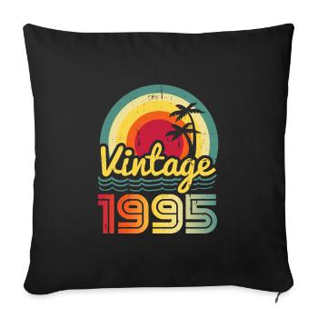 1995 - Housse de coussin décorative 45 x 45 cm - noir - Devant