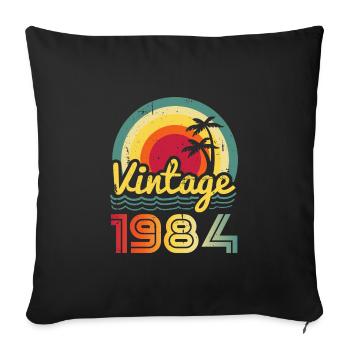 1984 - Housse de coussin décorative 45 x 45 cm - noir - Devant