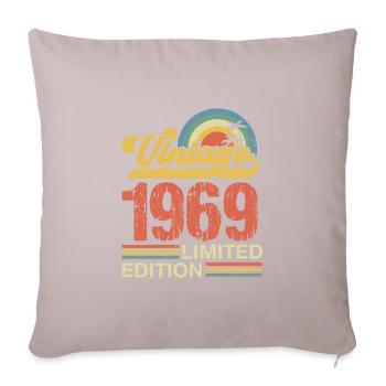 1969 - Housse de coussin décorative 45 x 45 cm - taupe clair - Devant