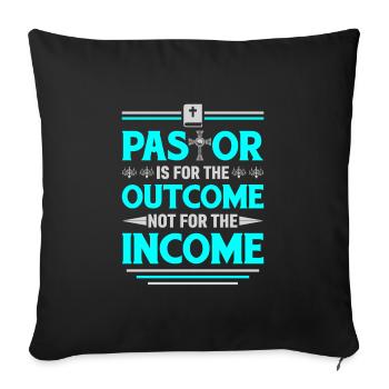 Le pasteur est là pour le résultat, pas pour le - Housse de coussin décorative 45 x 45 cm - noir - Devant