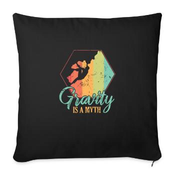 La gravité est un mythe Hobby Escalader le bloc - Housse de coussin décorative 45 x 45 cm - noir - Devant