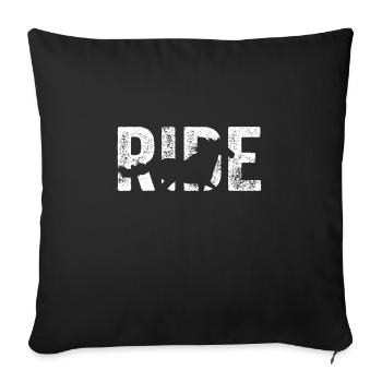 Monter à cheval comme personne Cowboy Racing Style - Housse de coussin décorative 45 x 45 cm - noir - Devant