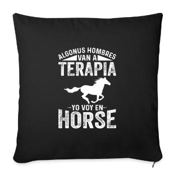 Dieses Mädchen Liebt Pferde So Sehr Sunset Horse - Sofakissenbezug 45 x 45 cm - Schwarz - Vorne