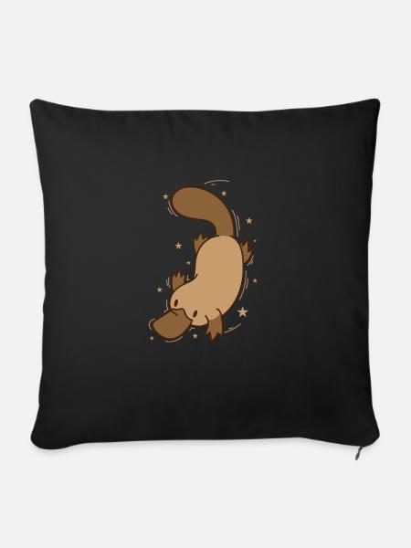 Schnabeltier beim Tauchen Australien - Sofakissenbezug 45 x 45 cm - Schwarz