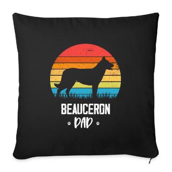 Beauceron - Sofa pillowcase 17,3'' x 17,3'' (45 x 45 cm) - black - Front