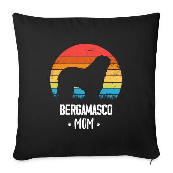 Bergamo Shepherd Dog - Sofa pillowcase 17,3'' x 17,3'' (45 x 45 cm) - black - Front