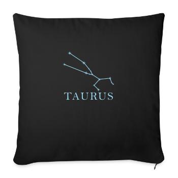 Star constellation Zodiac sign Taurus - Sofa pillowcase 17,3'' x 17,3'' (45 x 45 cm) - black - Front