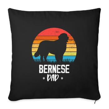 Berner Sennenhund - Sofakissenbezug 45 x 45 cm - Schwarz - Vorne