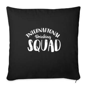 Wochenende mit Freunden in Gruppe Party Trinken - Sofakissenbezug 45 x 45 cm - Schwarz - Vorne