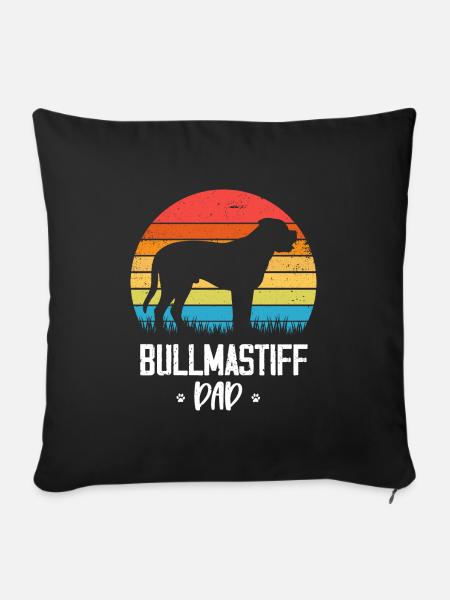 Bullmastiff - Sofakissenbezug 45 x 45 cm - Schwarz