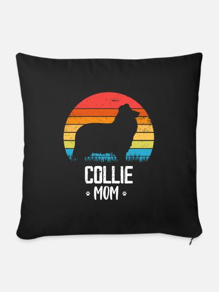 Collie - Sofakissenbezug 45 x 45 cm - Schwarz