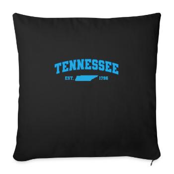 Tennessee est. 1796 États-Unis Amérique - Housse de coussin décorative 45 x 45 cm - noir - Devant