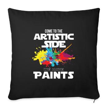 Peintre et vernisseur, le métier le meilleur et le plus ennuyeux - Housse de coussin décorative 45 x 45 cm - noir - Devant