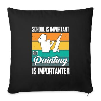 Maler und Lackierer, der Beste und Nervigste Beruf - Sofakissenbezug 45 x 45 cm - Schwarz - Vorne