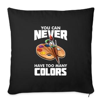 Peintre et vernisseur, le métier le meilleur et le plus ennuyeux - Housse de coussin décorative 45 x 45 cm - noir - Devant