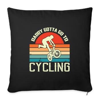 Cadeau de fête des pères pour papa le jour de la fête des pères - Housse de coussin décorative 45 x 45 cm - noir - Devant