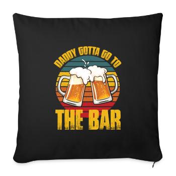 Cadeau de fête des pères pour papa pour la fête des hommes - Housse de coussin décorative 45 x 45 cm - noir - Devant