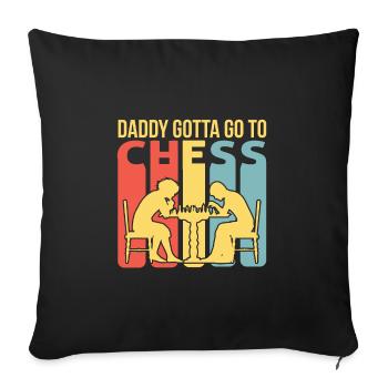 Cadeau de fête des pères pour papa le jour de la fête des pères - Housse de coussin décorative 45 x 45 cm - noir - Devant