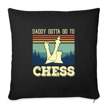 Cadeau de fête des pères pour papa le jour de la fête des pères - Housse de coussin décorative 45 x 45 cm - noir - Devant