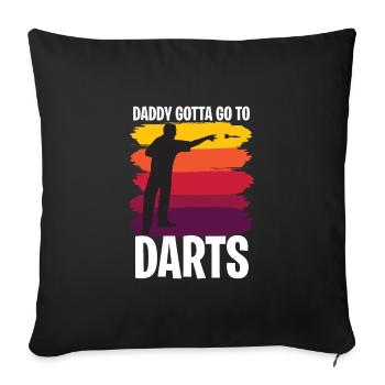 Father's Day gift for dad for Father's Day - Sofa pillowcase 17,3'' x 17,3'' (45 x 45 cm) - black - Front