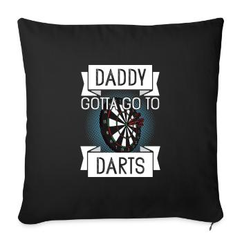 Father's Day gift for dad for Father's Day - Sofa pillowcase 17,3'' x 17,3'' (45 x 45 cm) - black - Front
