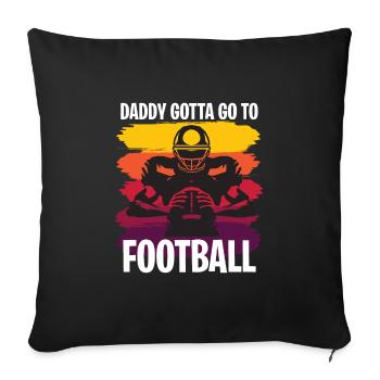 Cadeau de fête des pères pour papa le jour de la fête des pères - Housse de coussin décorative 45 x 45 cm - noir - Devant