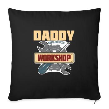 Father's Day gift for dad for Men's Day - Sofa pillowcase 17,3'' x 17,3'' (45 x 45 cm) - black - Front