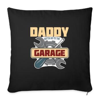 Father's Day gift for dad for Men's Day - Sofa pillowcase 17,3'' x 17,3'' (45 x 45 cm) - black - Front