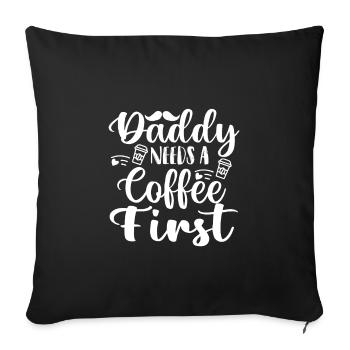 Father's Day gift for dad for Men's Day - Sofa pillowcase 17,3'' x 17,3'' (45 x 45 cm) - black - Front