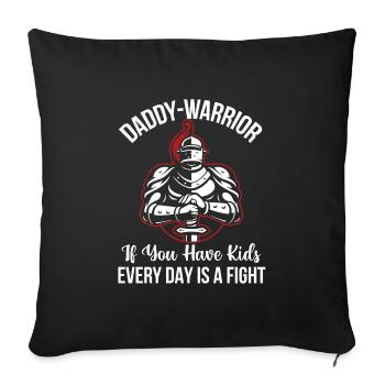 Father's Day gift for dad for Men's Day - Sofa pillowcase 17,3'' x 17,3'' (45 x 45 cm) - black - Front