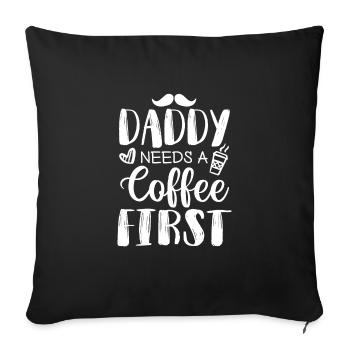Father's Day gift for dad for Men's Day - Sofa pillowcase 17,3'' x 17,3'' (45 x 45 cm) - black - Front