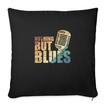 Rien que de la trompette de musique blues - Housse de coussin décorative 45 x 45 cm - noir - Devant
