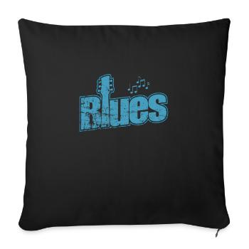 Musique Blues Chicago Trompette Blues - Housse de coussin décorative 45 x 45 cm - noir - Devant