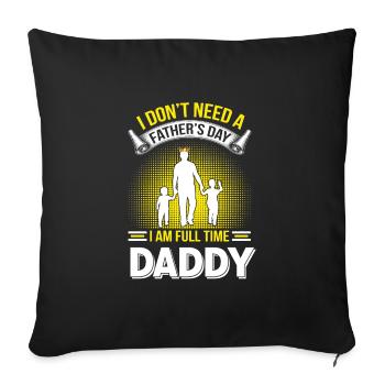 Father's Day gift for dad for Men's Day - Sofa pillowcase 17,3'' x 17,3'' (45 x 45 cm) - black - Front