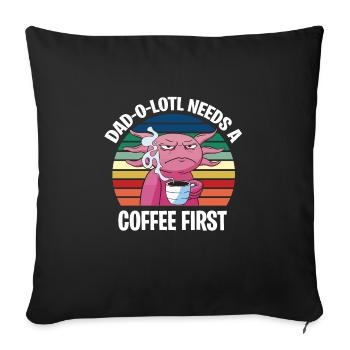 Father's Day gift for dad for Men's Day - Sofa pillowcase 17,3'' x 17,3'' (45 x 45 cm) - black - Front