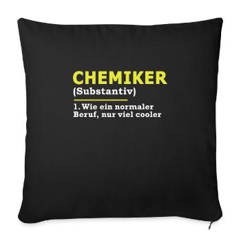 Chemiker - Sofakissenbezug 45 x 45 cm - Schwarz - Vorne