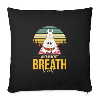 Meditation, Zen Yoga and Pilates - Sofa pillowcase 17,3'' x 17,3'' (45 x 45 cm) - black - Front