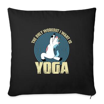 Meditation, Zen Yoga und Pilates - Sofakissenbezug 45 x 45 cm - Schwarz - Vorne